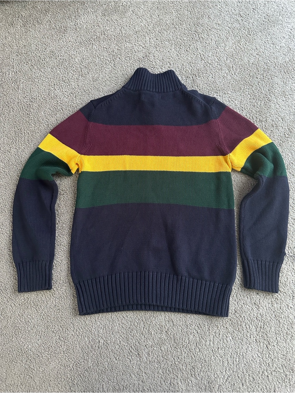Polo Ralph Lauren Boys Quarter Zip Vintage‎ Pullover Sweater (L) 14-16 - Picture 7 of 8